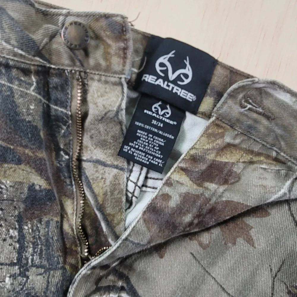 Realtree Camo Pants Men 35x31 Brown Excellent All Purpose AP Hunting Outdoor